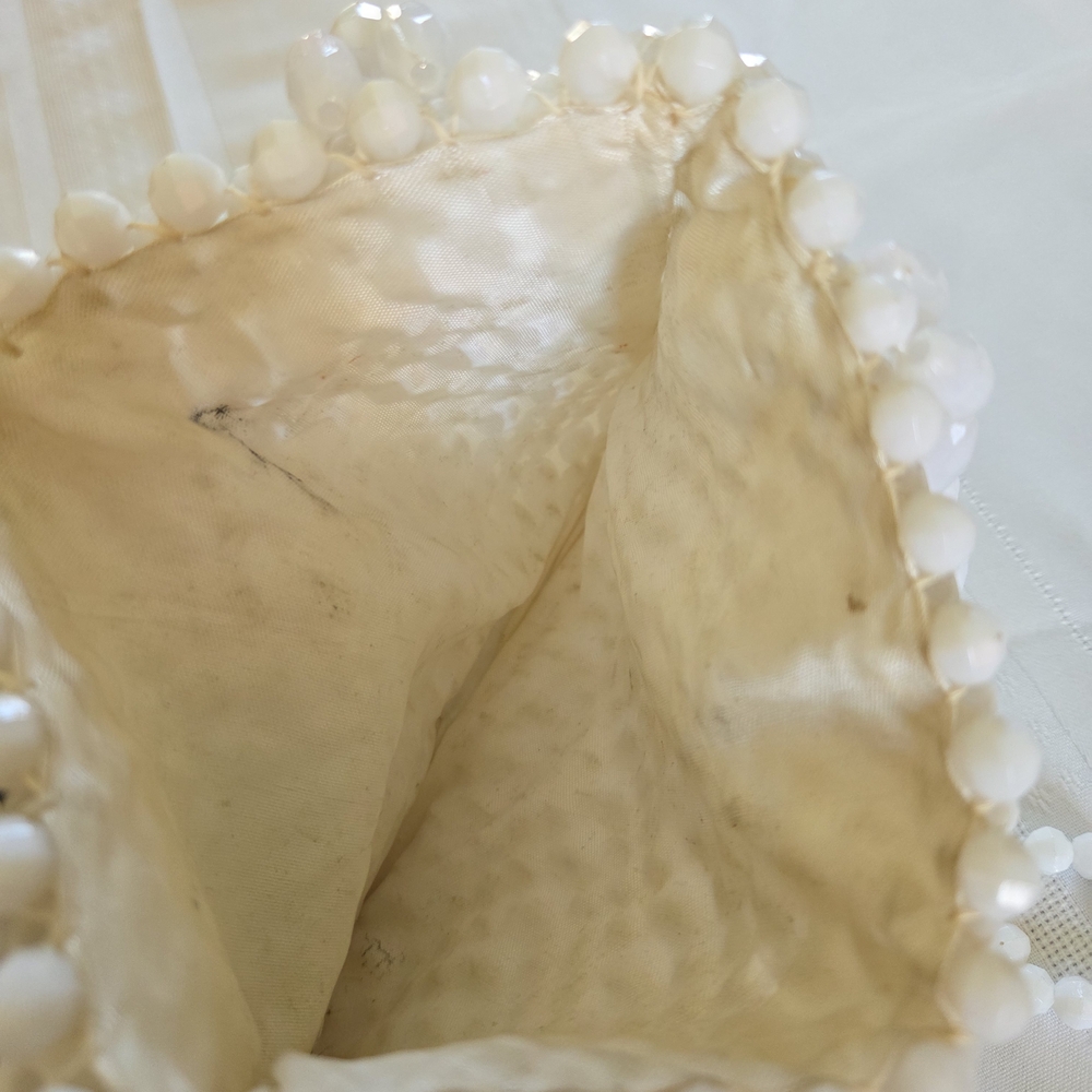 Source Unknown Cream Beaded Mini Bag - image 4